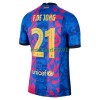 Maillot de Supporter FC Barcelone Frenkie de Jong 21 Troisième 2021-22 Pour Homme